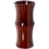 DRW Portaombrelli rotondo a forma di bambù in ceramica a Bordeaux lucido 50 x 25 x 25 cm