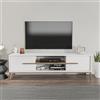 Hanah Home Supporto per TV, melammina, Noce Bianca, Taglia Unica