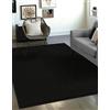 Mias Teppiche Mia's Teppiche Emely - Tappeto moderno a pelo corto (17 mm), colore nero, 80 x 150 cm