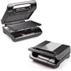 Wintem Piastra per Waffle e Sandwich Antiaderente in Acciaio Inox - Potenza 800W e Funzioni di Griglia, Waffle e Formaggio alla Griglia - Dimensioni 22,6x23,6x10,8cm - Piastre Intercambiabili