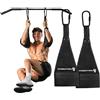 Gymreapers Cinghie per addominali da appendere per allenamento di forza e addominali - Supporto imbottito regolabile per braccia per esercizi di peso corporeo (nero)