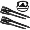 IHLOOTD Cinturino per Maschera Snorkeling 2 Pezzi Cinturino Maschera Subacquea Nero Silicone Piscina Maschera Cinturino Accessori Snorkeling Maschera per Immersione, Snorkeling, Nuotare