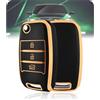 LELNOOS Cover Chiave Auto, Silicone Custodia Chiave Protettiva Copri Chiavi per Kia Picanto Sportage Rio Ceed Proceed Xceed Stonic Venga Sorento Soul Carens Niro Optima Stinger Seltos Solaris