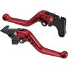 QUARKZMAN Leve Freno Frizione Alluminio CNC Per Yamaha FZ6 Fazer 1 Coppia | Rosso, Alluminio CNC, 18.5x4.2x2.7cm, Piegatura Automatica, Per Yamaha FZ1 Fazer 06-13 E MT-07 14