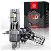 CAR WORK BOX H4 LED 120W per Auto e Moto: Lampadine H4 28000LM Conversione per Fari- LED 9003/HB2 Design 1:1 Plug-and-Play per Fari Abbaglianti e Anabbaglianti - 6500K Bianco