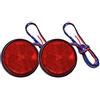 Hehemm, riflettore rotondo a LED, indicatore di stop e di frenata, fanale posteriore per auto, camion, carrello da rimorchio e motocicletta (confezione da 2)