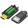 Oiyagai Adattatore HDMI con Morsettiera a Vite e Copertura in Metallo - Scheda di Collegamento Senza Saldatura per TV HD, Monitor, Progetti DIY (Nero)