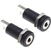 Keple Presa Jack Da 2,5 Mm, 2 Poli - Presa Audio Video Mono A Saldare Per Montaggio A Pannello Connettore Per Cuffie - Confezione Da 2