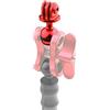 Motutech - Pinza a sfera con clip di fissaggio per testa a sfera per GoPro Hero 360°, rotazione per immersioni subacquee, doppio fori, luce morte della fotocamera d'azione (connettore sferico - rosso)