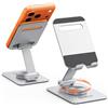 ORICO Supporto Telefono Scrivania con Rotazione a 360°, Porta Cellulare da Tavolo, Portatile Regolabile e Pieghevole, per iPhone 17/16/15/14/13/12 Pro Max e Smartphone fino a 6,9 - PS2, Argento