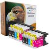 Starlet24 10 cartucce compatibili con Brother LC-1220 LC-1240 DCP-J525 W MFC-J430 W MFC-J5910 DW MFC-J625 DW MFC-J6510 W MFC-J6710 DW MFC-J6910 DW