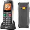 Melefon Cellulare per Anziani,4G Telefono con Tasti Grandi e Volume Alto|Funzione SOS|Chiamata Rapida|Sblocco a Scorrimento|Base di Carica Inclusa|Batteria da 1000 mAh