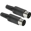 PATIKIL S-Video DIN Maschio Presa 4 Spille Segnale Trasmissione per TV, DVD Lettore 2pz