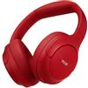 TOZO HT2 Cuffie Bluetooth 5.3 con ANC Ibrido Hi-Res Audio e ORIGX Acustica 40mm Controllore EQ Regolazione 60 Ore Riproduzione 3.5mm AUX Audio Cavo e USB Tipo C Rosso Intenso