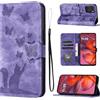 LSPCASA Custodia con Motorola Moto G05/E15 6.67 pollici Premium Pelle PU Flip Protettiva Cover Con Slot Per Schede e Funzione Supporto Custodia Cover Portafoglio con Motorola Moto G05/E15-Viola