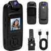 7JI BodyCam 256G Impermeabile con Funzione di Visione Notturna, Videocamera Indossabile 4K con Telecamera Ruotabile a 180°, Batteria da 180 Minuti per Ciclismo,Sport All'Aperto,Viaggi, Polizia