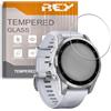 REY Pellicola salvaschermo per Garmin Fenix 7s 42mm - Fenix 7s PRO 42mm, Vetro temperato, di qualità Premium