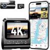LINGDU V620 Dash Cam Auto4K+1080P,Doppia WiFi Telecamera per Auto con Scheda SD 64G, Dashcam Auto IPS 2.4 170° Grandangolo,ADAS,Visione Notturna,WDR,G-Sensor,24H Monitor di Parcheggio