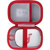 Lebakort Duro Viaggio Caso Custodia per Soundcore Select 4 Go Cassa Ultra Portatile (Bianco+Rosso)
