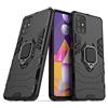 MaiJin Compatibile con Samsung Galaxy M31S Cover, Custodia Armor Anello Cavalletto (Funziona con il Supporto Magnetico per Auto) Case Paraurti (Nero)