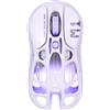 GravaStar Mercury M1 Pro Gaming Mouse, lega di magnesio leggera, 26.000 DPI, sensore PAW3395DM, 5 pulsanti programmabili, supporto cablato/2,4 GHz/BT, fino a 200 ore di durata della batteria (viola)