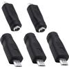 YARCHONN Adattatore da DC 5,5 mm x 2,1 mm a Micro USB DC 5521 femmina a micro USB maschio, convertitore di alimentazione connettore caricabatterie per laptop, tablet, smartphone, 5 pezzi