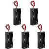 HALJIA, 5 contenitori per batterie AAA da 3 V e 2 batterie da 1,5 V, colore nero