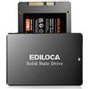 Ediloca ES106 250GB SSD SATA III 2.5 3D TLC NAND Flash interno Hard Drive, fino a 550 MB/s di lettura, aggiornamento di memoria e archiviazione per PC o laptop (nero)