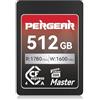 Pergear Scheda di memoria CFexpress 4.0 da 512 GB, velocità di lettura fino a 1780 MB/s e velocità di scrittura 1600 MB/s per 4K 120P, 8K 30P (Master Series), compatibile con fotocamere Sony Alpha e