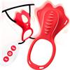 SSYYSEXY Vibratore Clitoride Vibratoreper Donna Professionale Sexytoysys Donna Coppia Ovetto Vibrante Telecomando Mutandine Vibranti Stimolatore per Clitoride 10 Modalità Vibrazione Strap on Sex Toys, Rosso