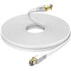 Ercielook Cavo Ethernet 30m, Cat 8 Cavo LAN schermato professionale, cavo di rete Cat8 ad alta velocità 40 Gbps e 2000Mhz per router/giochi/modem