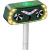 Hossom Repellente per gatti a ultrasuoni, repellente per gatti da giardino, alimentato a energia solare, con sensore di movimento PIR e flash, due modalità, adatto per fattorie, giardini, cani, gatti