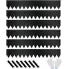 JonesHouseDeco Confezione da 6 bordi per prato altezza 16,5 cm con rivestimento a polvere nera in acciaio per paesaggi Martello in metallo resistente calibro 16 bordi decorativi (totale 6 m) K649D01