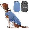 Katzinst Confezione da 2 magliette per cani, felpa grigia blu, maglietta elastica per cani di taglia media, magliette base per l'estate, magliette traspiranti, beagle a righe senza maniche, XL