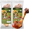 Edgiyuo Osso Di Manzo Da Masticare Per Cani, Ossi Per Di Ossa Croccanti E Giocattolo Naturale Per La Cura Dentale Adatti A Cani Di Taglia Piccola Media Grande. Masticare Le Ossa Aiuta I Cani A Crescere（2PC ）