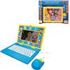 Lexibook, Paw Patrol, laptop bilingue ed educativo tedesco/inglese, giocattolo per bambini, 170 attività di apprendimento, giochi e musica, grande schermo, blu/giallo, JC599PAi3LXB