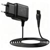 Snugloo Caricatore adattatore HQ8505 da 15 V per rasoio Philips Norelco, fonte di alimentazione per 3000 5000 7000 9000, cavo di ricambio caricatore per QP6510 QP6520 QP6530, MG5750 MG7790 MG7730 S50 50 50