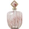 DRW Vaso decorativo da tavolo in vetro con coperchio in alluminio rosa e oro 38x21,5x12,5 cm