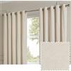 Paoletti Lustre Velvet Coppia Di Tende A Occhiello - Tende Filtraggio Della Luce Lussuose Con Finitura Iridescente Morbida (Avorio - Larghezza 168 x Lunghezza 229cm)