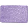 MSV - Tappetino da bagno in microfibra Pebble - Maggiore sicurezza - Fondo antiscivolo - Uso in bagno - Pubblico di destinazione: bambini e anziani - 40 x 60 cm - Colore lavanda