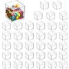 Okllen Confezione da 36 scatole in acrilico con coperchio, 5 x 5 x 5 cm, trasparenti, quadrate, scatole regalo per caramelle, piccoli bigiotteria, gioielli, bomboniere