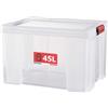Sundis contenitore con coperchio CLIP 'N STORE, 45L, Trasparente con coperchio a scatto, impilabile, idoneo al contatto alimentare
