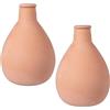 Relaxdays Coni Annaffiatori in Set da 2, Marrone Chiaro | Sfere di Irrigazione 1 L, Ceramica, Irrigatori a Goccia per Vasi, Terracotta