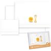 Interbaby - Lenzuola in cotone - auto/mosè/navicella - leone giraffa uccellino - set 3 pezzi. Lenzuolo sotto + piano di lavoro + federa cuscino