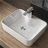 Waschbecken24 Lavabo in ceramica di design, lavabo per le mani, per il bagno degli ospiti, Waschbecken24 (48x37x13cm, Bianco / A98)