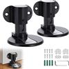 FENGCHUANG 2 Pezzi Fermaporta Magnetico Invisibile 6 x 5.2 cm Fermaporta Magnetico Regolabili con Adesivo 3M e Viti per Porte per Vari Tipi di Porte Fissi a Pavimento(Nero)