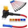 GUUZI 10 pz 12-24 V Micro 2 Auto Add-a-Circuit Fusibile TAP Adattatore Micro 2 APT ATR Set di Fusibili a Lama per Auto Camion Barche con Fusibile 5/10/15 Amp