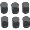 BOZONLI 6pcs Rotonda Pomelli Maniglie per Mobili Cassetti Armadio Cassettiera da Cucina Bagno 17mm (Nero)