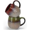 CosyCorner - Tazze da caffè in porcellana, grandi da 17 once, set di 2 tazze con confezione regalo (A&B)