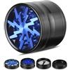 Soulpala Grinder,Spezie Macina 63 mm Spezie Grinder in 4 Pezzi Tritino in Metallo, Versatile Portatile Macinaspezie Macinapepe per Spezie Essiccate,